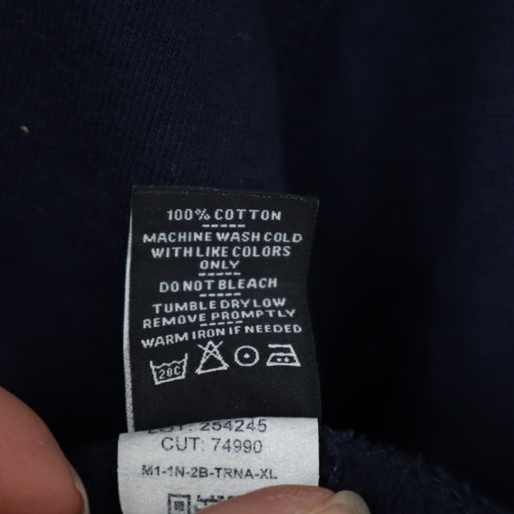 American Giant Classic Hoodie Mens XL Marine Navy Fleece Cotton Kangaroo Pocket - Picture 5 of 7